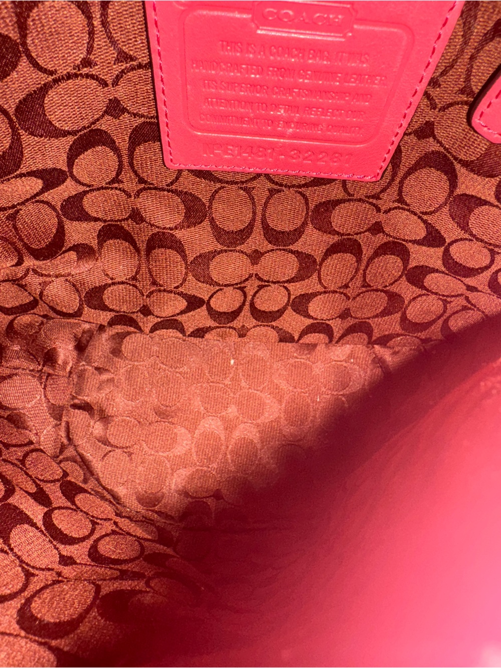 Coach - Bleeker Mini Duffle Bucket Bag #32281 2014 Loganberry - Nice Condition - Picture 13 of 13